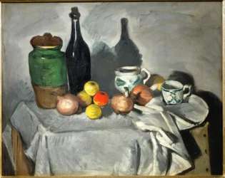Natura morta (frutta e stoviglie)