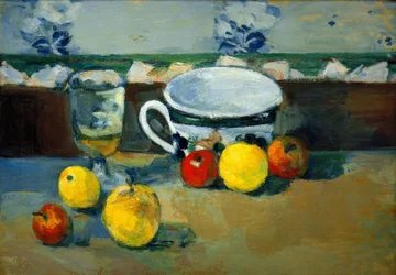 Tazza, bicchiere e frutta II