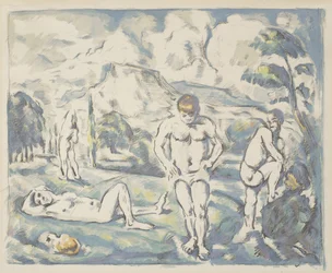I bagnanti: grande lastra, 1898