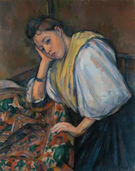 Giovane donna italiana a tavola