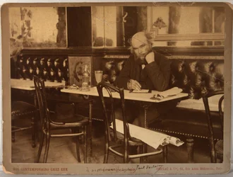 Paul Verlaine nel caffè François 1er a Parigi, 1892