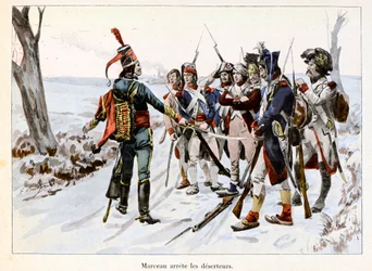 Marceau arresta i disertori: François-Séverin Desgraviers Marceau (1769-1796) detiene i soldati dell