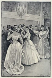 Illustrazione per Anna Karenina: Kitty al ballo (litografia)