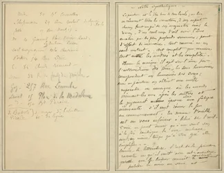 Elenco degli indirizzi; pagina manoscritta [recto].