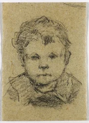 Emil Gauguin da bambino, con camicia dal colletto