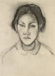 Testa di donna tahitiana
