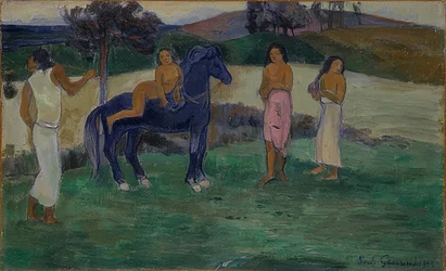 Composizione con figure e cavallo