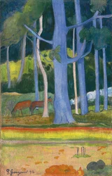 Paesaggio con tronchi blu, 1892