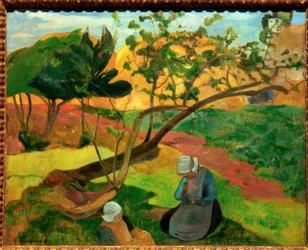 Paesaggio con due donne bretoni