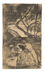 Donna Maori nella foresta