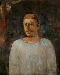 Paul Gauguin in tunica semplice, autoritratto (olio su tela)