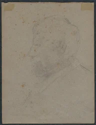 Busto di profilo di un uomo verso, 1870s