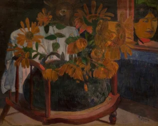 Girasoli su una poltrona
