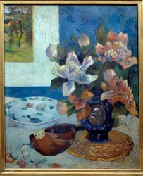 Natura morta con mandolino. Dipinto di Paul Gauguin (1848-1903)