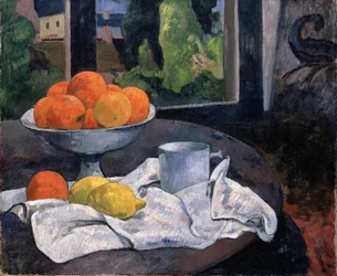 Natura morta con ciotola di frutta e limoni, c. 1890
