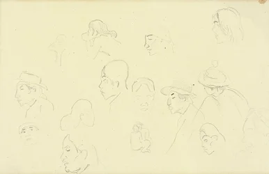 Studi di teste e figure, c.1893