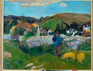 Il guardiano dei maiali in Bretagna nel 1888