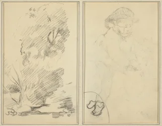 Alberi; Schizzo di ragazzo bretone (verso)