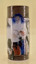 Vaso con scene bretoni