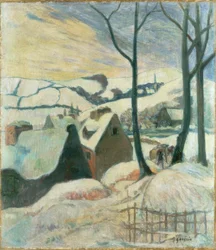 Villaggio sotto la neve