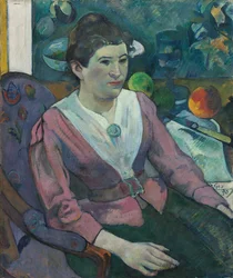 Donna davanti a una Natura Morta di Cézanne