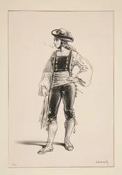 ALGUAZIL. Cappello di feltro ornato di velluto.