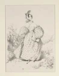 In campagna. Huillet 1835. Abito di jaconas,...