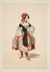 Bachelette. Berretto di raso.