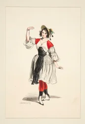 Barcaiola del Danubio. Cappello di paglia