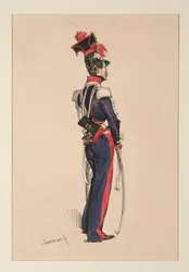 GARDE NATIONAL a cavallo
