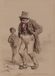 Uomo e ragazzo ubriachi