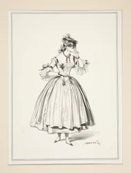 NUOVO COSTUME DI GAVARNI eseguito da Babin