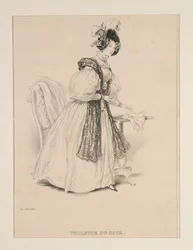 Toletta serale. Cappello di velluto...