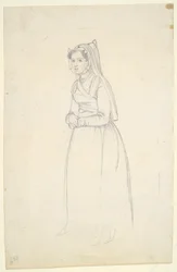 Donna in costume contadino (recto e verso)
