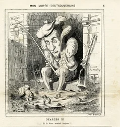 Caricatura di Carlo IX in Le Charivari