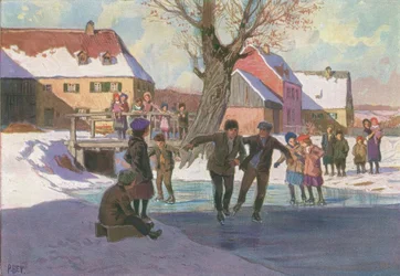 Sullo stagno del villaggio