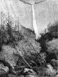 Cascata, Parco nazionale di Yosemite, California, XIX secolo