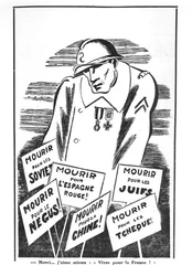 Caricatura da "Je suis partout", 1935 circa (litografia) (foto b/n)