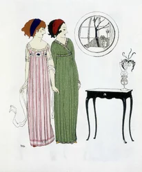 Creazione di Paul Poiret da "Les Dresses de Paul Poiret", disegno di Paul Iribe. 1908
