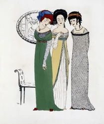 Creazione di Paul Poiret da "Les Dresses de Paul Poiret", disegno di Paul Iribe. 1908