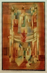 P. Klee, La casa della freccia volante / Dipinto, 1922