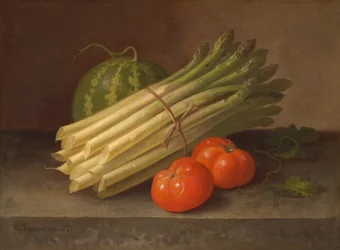 Asparagi, pomodori e una zucca