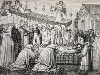 Morte di San Benedetto da Norcia, 480-547, nell