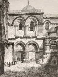 Gerusalemme, Palestina. La chiesa del Santo Sepolcro nel XIX secolo.