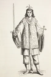La pagina di Prester John. Prester John era conosciuto anche come Presbyter Johannes.