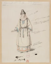Gounod - La monaca insanguinata - Quattro modelli di costume di Paul Lormier - 2. Villano boemo