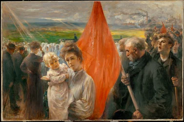 Sciopero a St. Ouen (dipinto su tela)