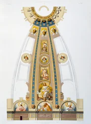 Decorazione a mosaico della grande cupola, cromolitografia da Il Vaticano e la Basilica di San Pietro