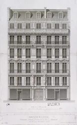 Progetto per un blocco di appartamenti in stile Haussmann in rue de la Paix, Parigi, c.1860