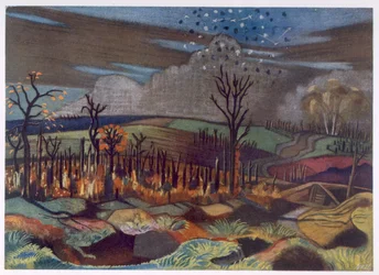 Combattimento Aereo a Wytschaete, da British Artists at the Front, Continuation of The Western Front, Part Three, Paul Nash